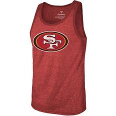 Majestic Threads T-shirts Majestic Threads Scarlet San Francisco 49ers Tri-Blend Tank Top George Kittle 85. Sr