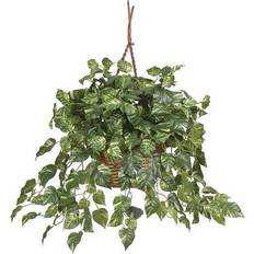 Plants Nearly Natural Pothos Hanging Basket Silk Plant