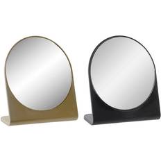Tischspiegel reduziert Dkd Home Decor Mirror with Mounting Bracket Black Golden ABS (17 x 7 x 19.5 cm) (2 pcs) Tischspiegel