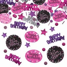 Amscan konfetti Happy birthday sparkling Pink