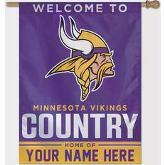 WinCraft Minnesota Vikings Personalized 1-Sided Vertical Banner