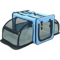 Petlife Capacious Dual-Sided Expandable Wire Folding Dog Crate Small