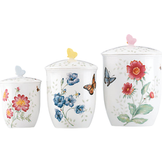 Porcelain Kitchen Accessories Lenox Butterfly Meadow Kitchen Container 3pcs