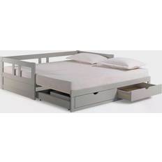 Built-in Storages - Twin Bed Frames Alaterre Furniture Melody Twin to King Extendable with Storage