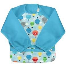 Green Sprouts Pacifiers & Teething Toys Green Sprouts Snap & Go Easy Wear Long Sleeve Bib Aqua Dinosaurs 12-24 month
