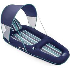 Aqua Deluxe Inflatable Pool Lounger Float with Sunshade Canopy