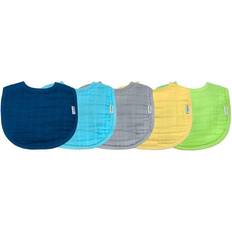 Green Sprouts Pacifiers & Teething Toys Green Sprouts Muslin Bibs Organic Cotton Blue 5-pack