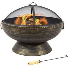 Sunnydaze Fire Pits & Fire Baskets Sunnydaze Royal Outdoor Steel Fire Pit with Handles