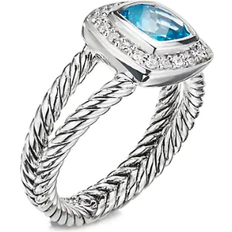 David Yurman Petite Albion Ring - Silver/Diamonds/Topaz