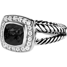 David Yurman Petite Albion Ring - Silver/Diamonds/Onyx