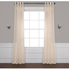 Faux Linen Sheer Curtain Panel