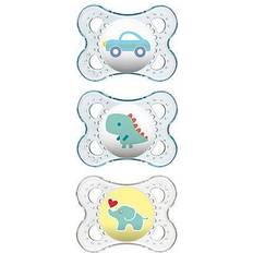 Mam Clear Pacifiers 0-6m 3-pack