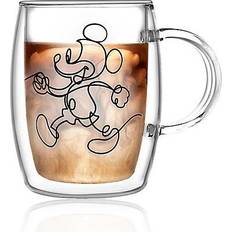 Glass Cups & Mugs Joyjolt Mickey & Pluto Aroma Cup & Mug 15.969cl 2pcs