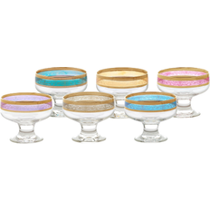 Glass Dessert Bowls Lorren Home Trends Melania Pedastal Dessert Bowl 6pcs