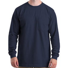 Berne Heavyweight Long Sleeve Pocket T-shirt - Navy