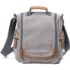 TSD Brand Atona Canvas Crossbody Bag - Grey