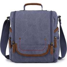 TSD Brand Atona Canvas Crossbody Bag - Denim Blue