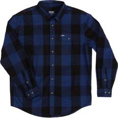 Smith's Workwear Men's Buffalo Pocket Flannel Button-Up Shirt - Blue/Black