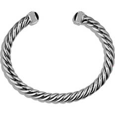David Yurman Cable Cuff Bracelet - Silver/Onyx