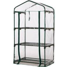 Mini Greenhouses GlitzHome 3 Layers Mini PVC/Metal Greenhouse