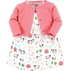 Party Dresses Children's Clothing Hudson Baby Cotton Dress and Cardigan Set - Farm Animals ( 10153977)