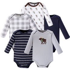 Bodysuits Children's Clothing Hudson Long Sleeve Bodysuits 5-pack - Boy Moose (10153516)