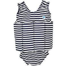 Splash About Floatsuit with Zip - Navy/White Stripes
