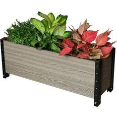 Everbloom Outdoor Planter Boxes Everbloom Footed Trough Flower Box 36" 30.48x91.44x35.56cm