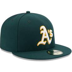 New Era Headgear New Era Oakland Athletics Road Authentic Collection On Field 59FIFTY Performance Fitted Hat Men - Green