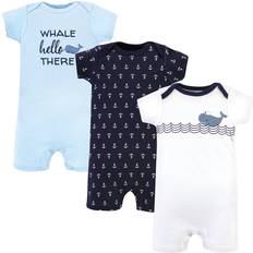 Hudson Baby Cotton Rompers 3-pack - Sailor Whale ( 10152784)