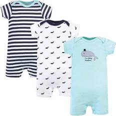 Hudson Baby Cotton Rompers 3-pack - Whale ( 10152766)