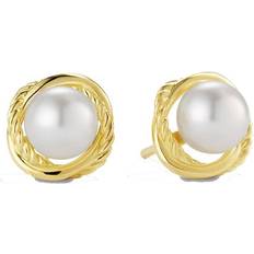 Gold - Pearl Earrings David Yurman Infinity Earrings - Gold/Pearls