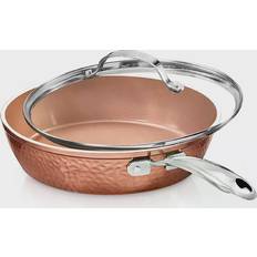 Coppers Cookware Gotham Steel Diamond Hammered with lid 30.48 cm