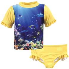Hudson Swimwear Children's Clothing Hudson Baby Swim Rashguard Set - Girl Coral Reef (10325359)