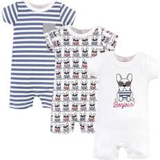 Hudson Baby Cotton Rompers 3-pack - French Dog ( 10152615)
