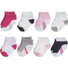 Hudson Underwear Children's Clothing Hudson Basic Socks 8-Pack - Pink/Black