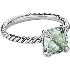 David Yurman Chatelaine Ring - Silver/Prasiolite/Diamonds