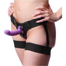 XR Brands Elastic Strap-On Harness with Thigh Cuffs