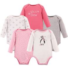 Hudson Baby Long-Sleeve Bodysuits 5-pack - Girl Penguin (10155254)