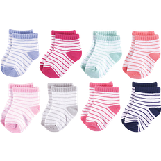 Hudson Underwear Children's Clothing Hudson Short Crew Socks 8-pack - Girl Stripes (10754130)