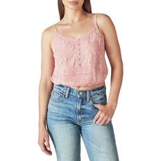 Lucky Brand Embroidered Tank - Blush