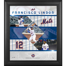 Fanatics New York Mets Unsigned Framed Stitched Stars Collage Francisco Lindor