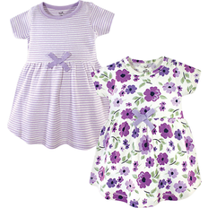 Touched By Nature Girl's Garden Organic Dress 2-pack - Purple