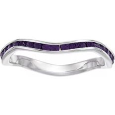 Traditions Jewelry Company February Birthstone Stackable Wave Ring - Silver/Amethyst