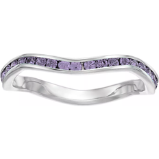 Traditions Jewelry Company June Birthstone Stackable Wave Ring - Silver/Purple