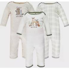 Hudson Baby Cotton Coveralls 3-pack - Forest Animals