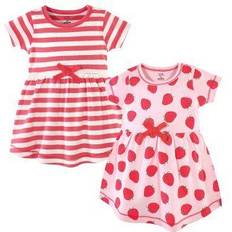 Touched By Nature Girl's Strawberry Organic Dress 2-pack - Red