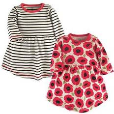 Touched By Nature Girl's Garden Floral Long-Sleeve Dresses 2-pack - Poppy