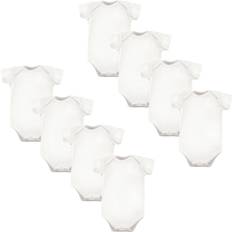 Luvable Friends Short Sleeve Bodysuits 8-pack - White (10131143)