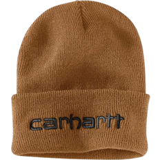 Men Beanies Carhartt Knit Insulated Logo Graphic Cuffed Beanie - Carhartt Brown